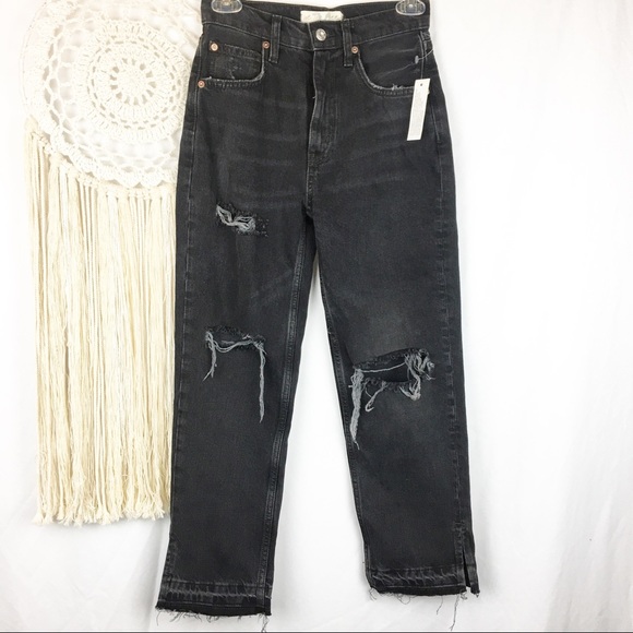 NWT WE THE FREE 24 Lita Black Cropped Jeans - Picture 4 of 8
